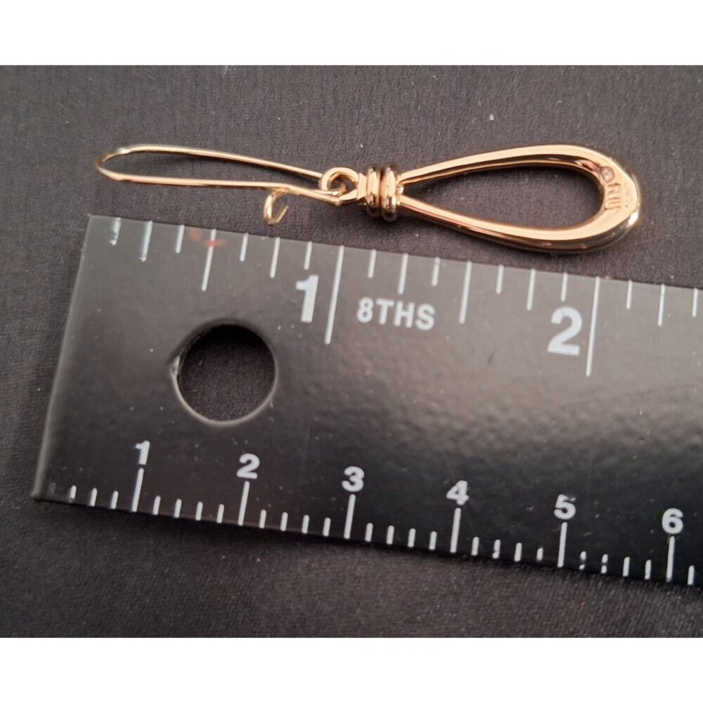 Robert Lee Morris Soho Gold-tone Teardrop Earrings – Sculptural Drop Design - Picture 4 of 8